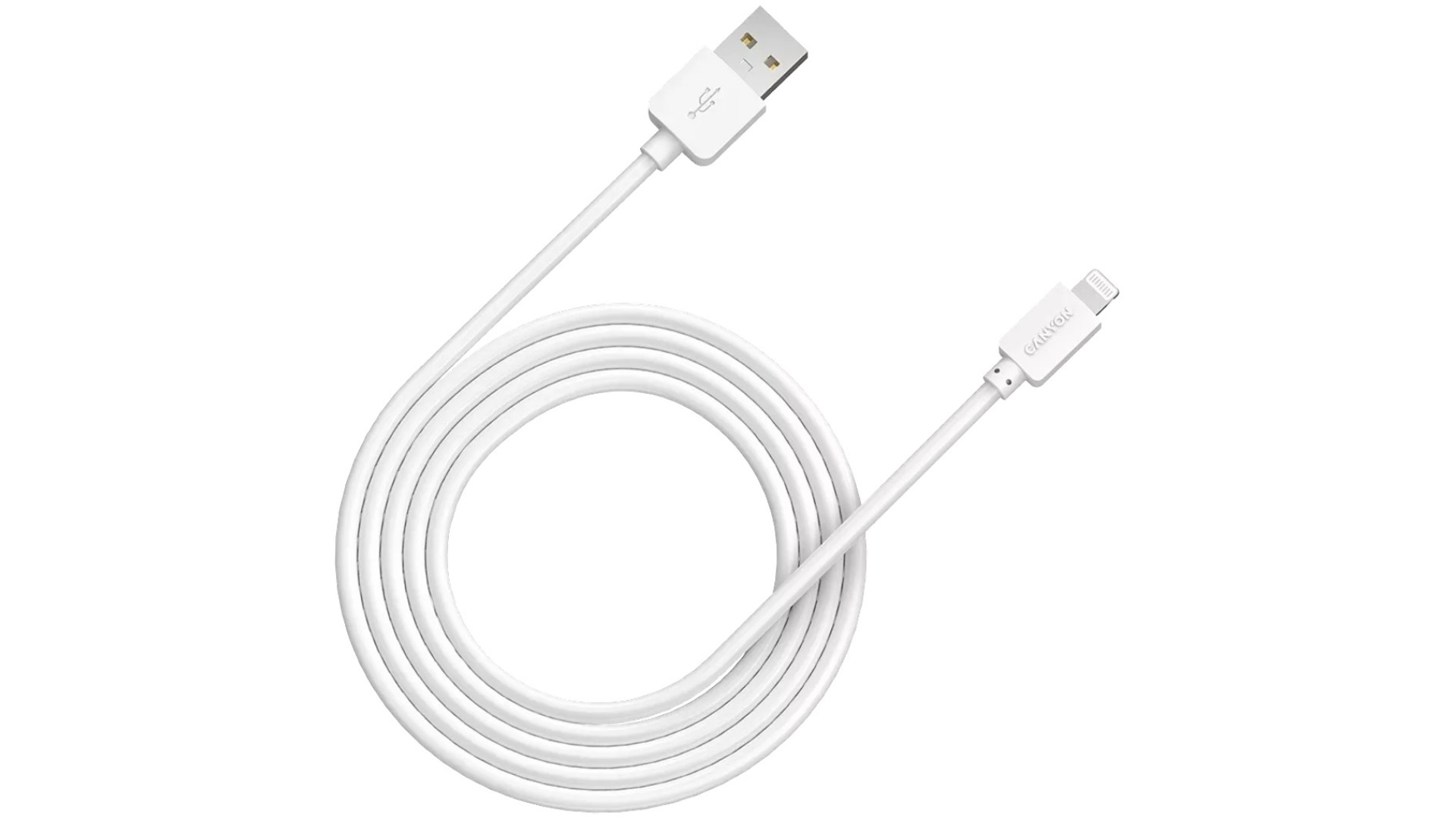 კაბელი adapter CANYON  Lightning USB Cable for Apple, 1m, White