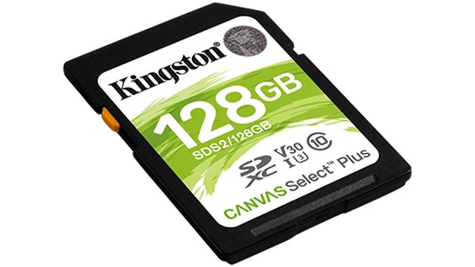 SD ბარათი Kingston  128GB SDXC Canvas Select Plus 100MB/s Read Class 10 UHS-I U1 V30 Memory Card (SDS2/128GB)