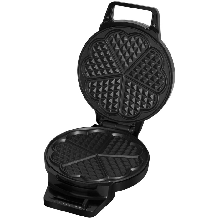 ვაფლის საცხობი Sencor  SWF 1010BK Waffle Maker, Prepare 5 waffles in heart shape, 1000W, 210x270x85mm, 1.6Kg