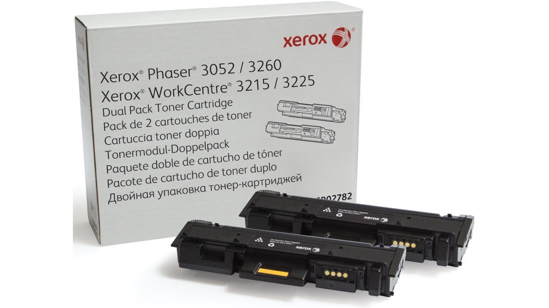 კარტრიჯი Xerox  106R02782 Dual Pack Toner Cartridge Black for P3052/3260 WC3215/3225 (6000 Pages)