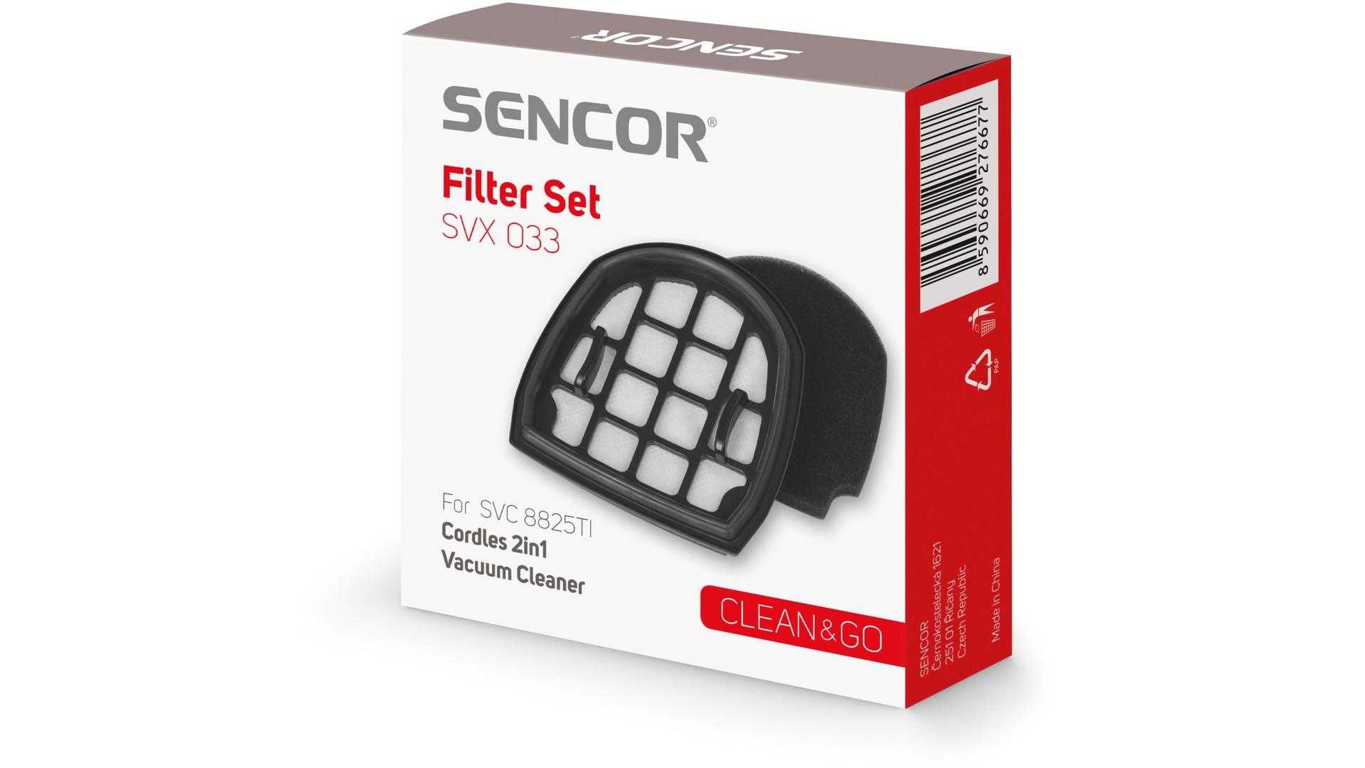 მტვერსასრუტის აქსესუარი Sencor SVX 033 filter set for SVC 8825TI 
