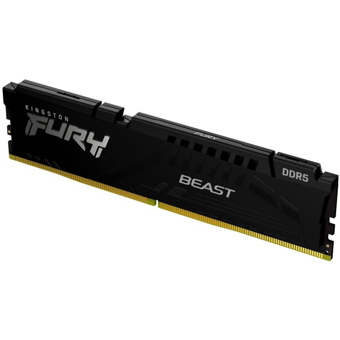 RAM Kingston  Fury Beast 16GB 4800MHz DDR5 CL38 Desktop Memory Single Module KF548C38BB-16, Black (KF548C38BB-16)