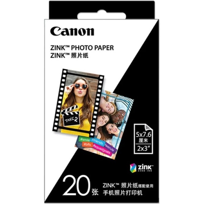 პრინტერის ფურცელი Canon   Zink ZP-2030 Paper 20 Sheets EXP HB  for   Zoemini