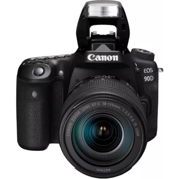 ციფრული კამერა Canon   EOS 90D 18-135 S  with Built-in Wi-Fi, Bluetooth, DIGIC 8 Image Processor, 4K Video, Dual Pixel CMOS AF, and 3.0 Inch Vari-Angle Touch LCD Scre