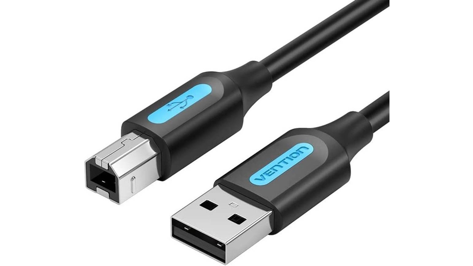 USB კაბელი Vention  COQBI USB 2.0 A Male to B Male Printer Cable 3M Black PVC Type