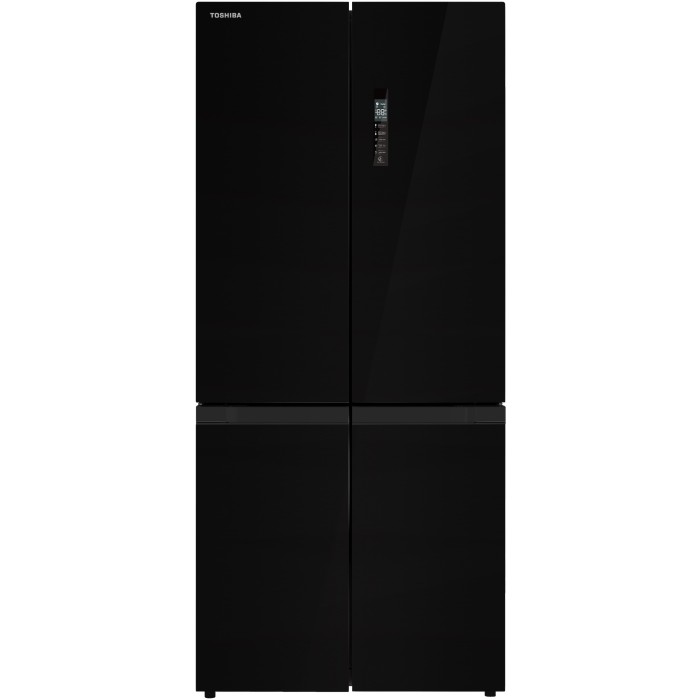 მაცივარი Toshiba  GR-RF610WE-PGS(22)-F-Door, 190x84x65, 470 Litres, INVERTER, BIG Display, BLACK GLASS