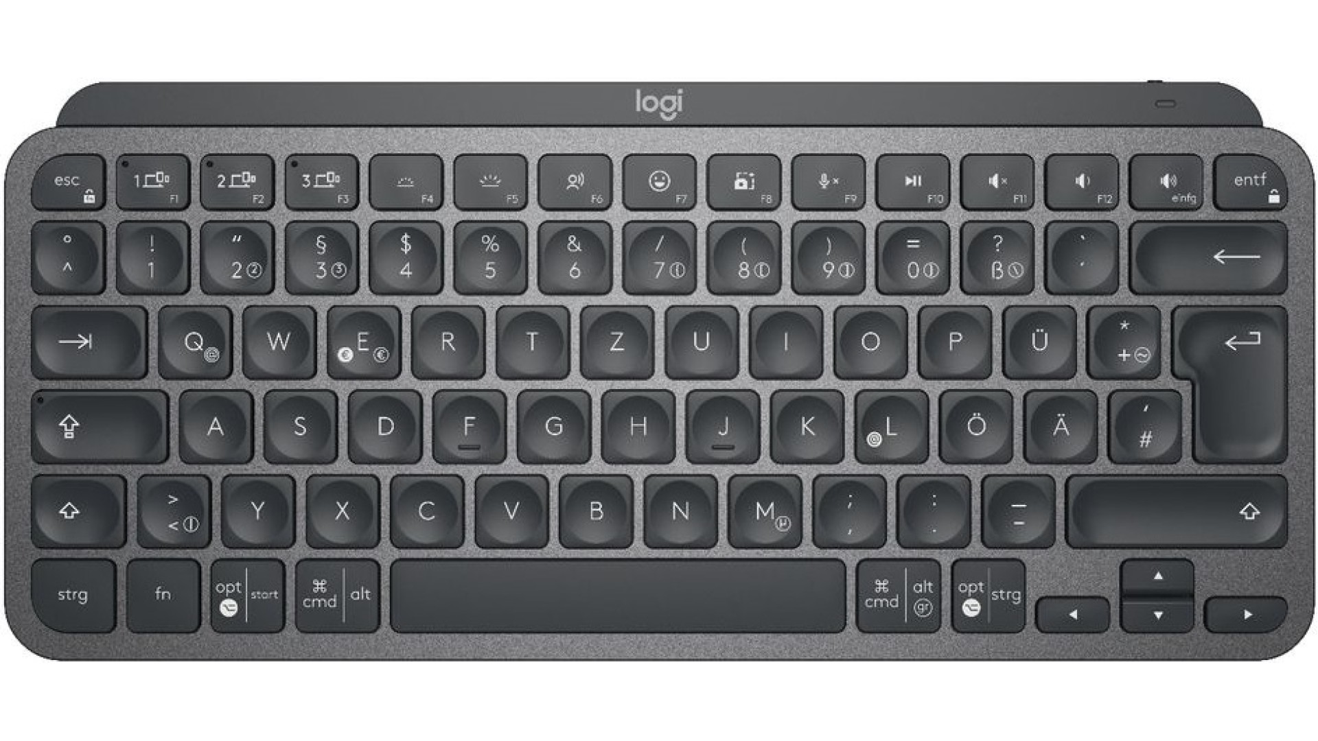კლავიატურა Logitech Bluetooth   Keyboard MX Keys Mini Graphite GREY RUS Layout (L920010501)