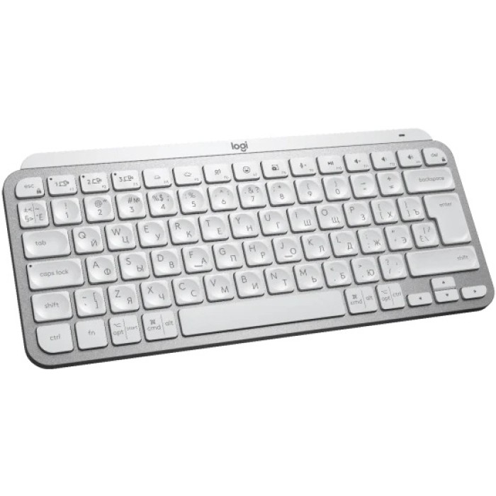კლავიატურა Logitech Bluetooth   Keyboard MX Keys Mini Pale Silver  RUS Layout (L920010502)
