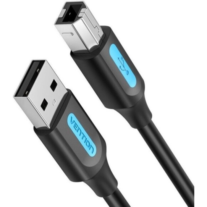 USB კაბელი Vention  COQBF USB 2.0 A Male to B Male Printer Cable 1M Black PVC Type