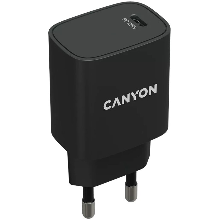 დამტენი Canyon 20W wall charger CNE-CHA20B02 USB-C Black