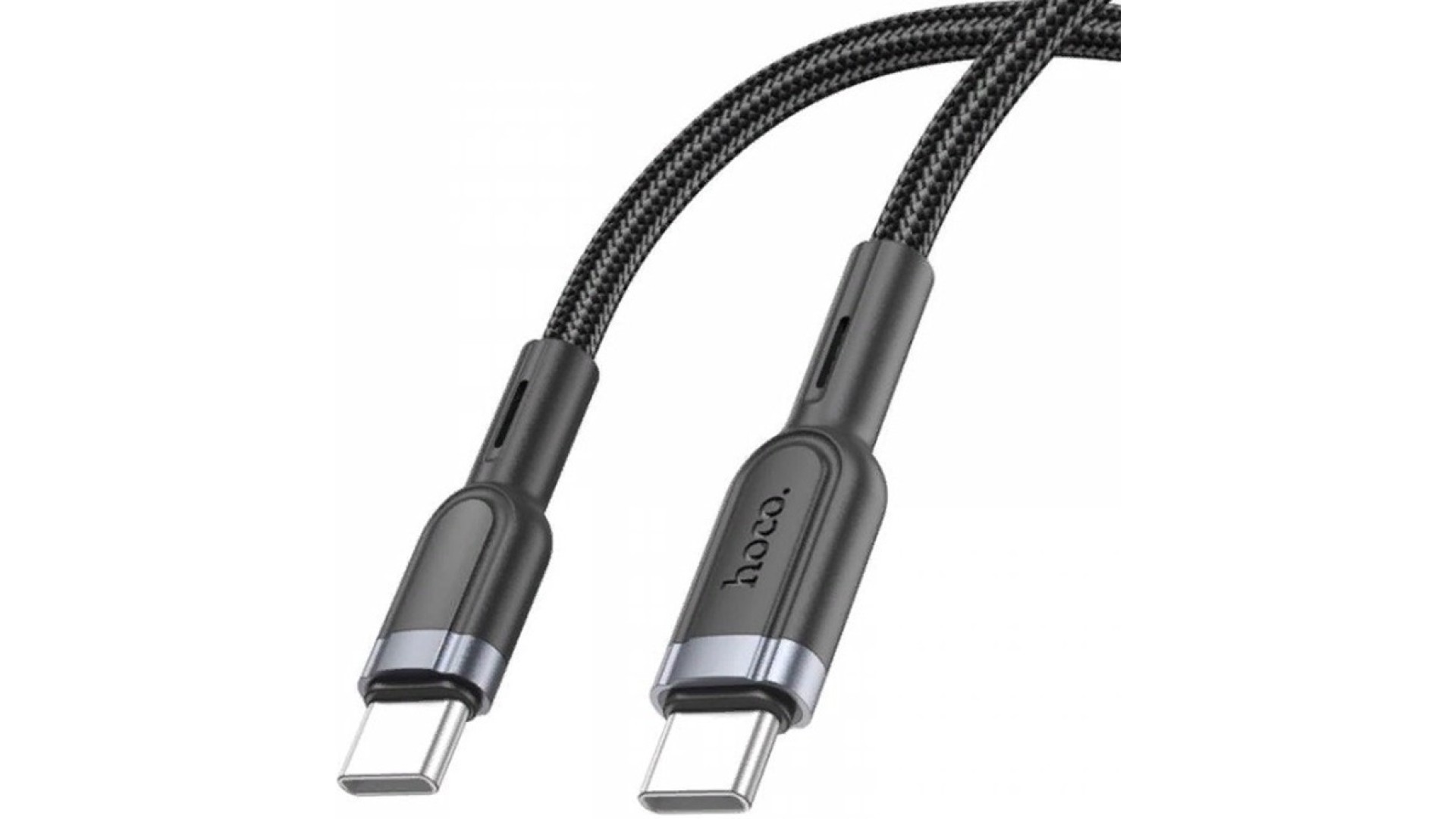 კაბელი Hoco  U117 Grand 60W intelligent power-off charging data cable Type-C to Type-C Black