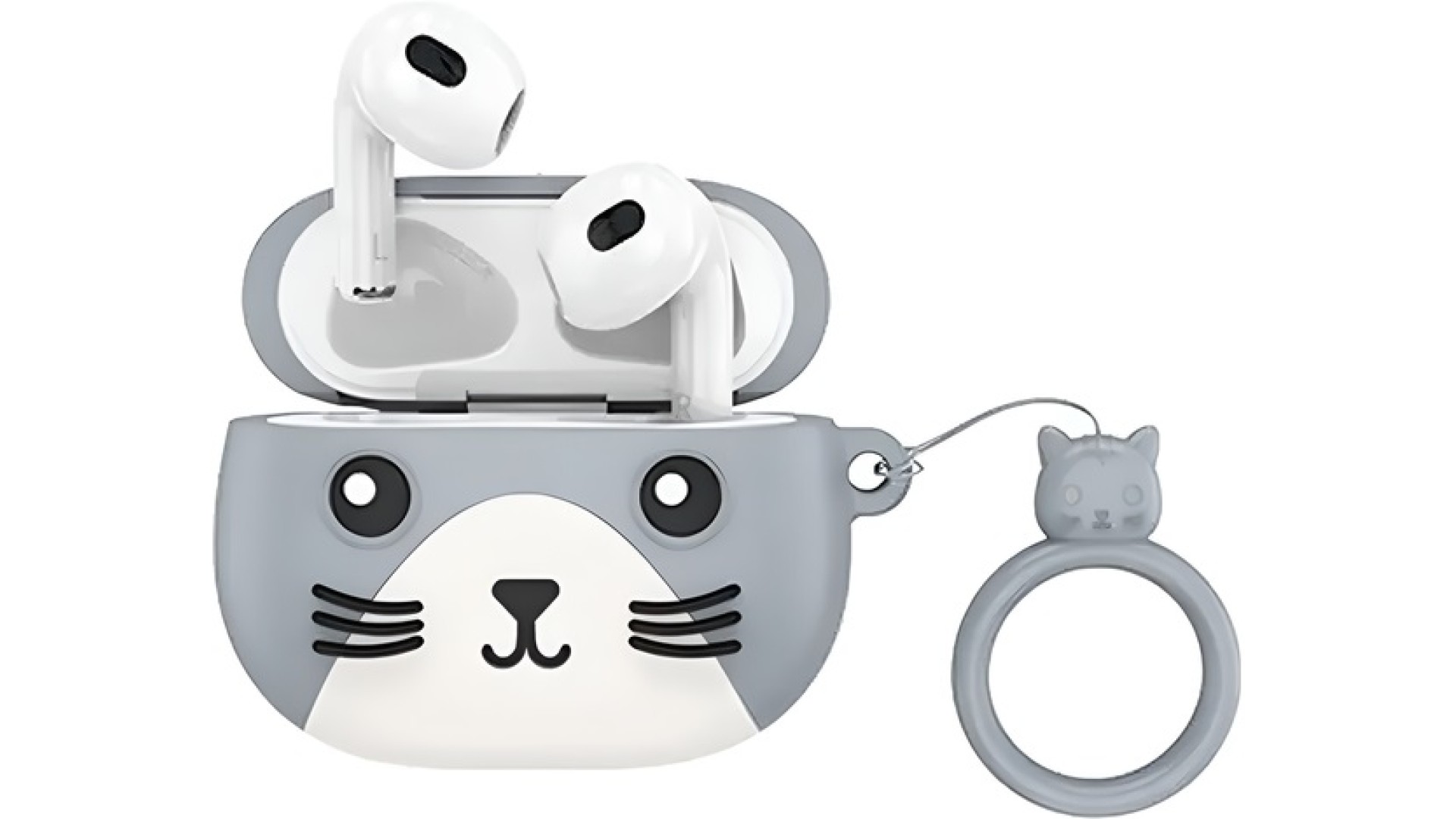 BUDS TWS Hoco  EW46 True TWS wireless headset Mysterious Cat - White Gray