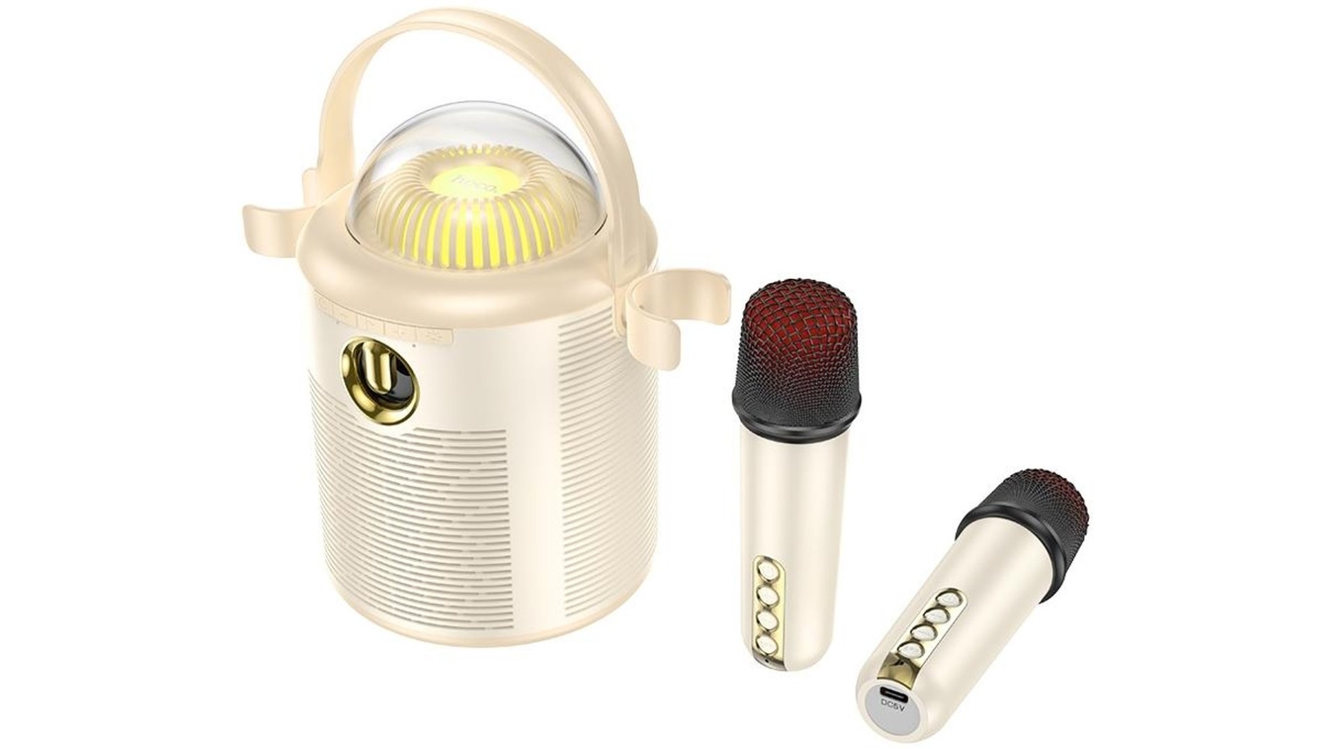 უკაბელო დინამიკი Hoco  BS59 Pearlescent BT speaker with mic , beige