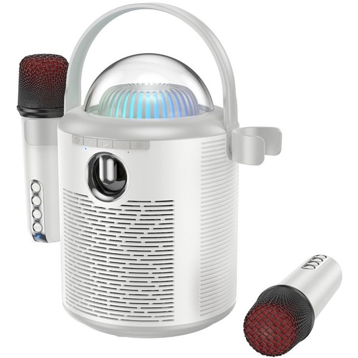 უკაბელო დინამიკი Hoco  BS59 Pearlescent BT speaker with mic , cold gray