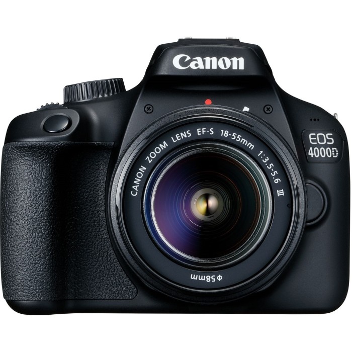 ციფრული კამერა Canon  4000D 18-55DC III 18.0 MP, APS-C senso  Wi-Fi, Black