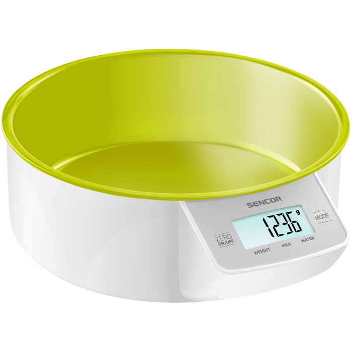 სასწორი / სამზარეულო Sencor  SKS 4004GR Kitchen Scale, Touch control sensors, Practical removable bowl (volume 1000 ml), Weight up to 5 kg (sensitivity 1 g), 2x 1.5 V AAA