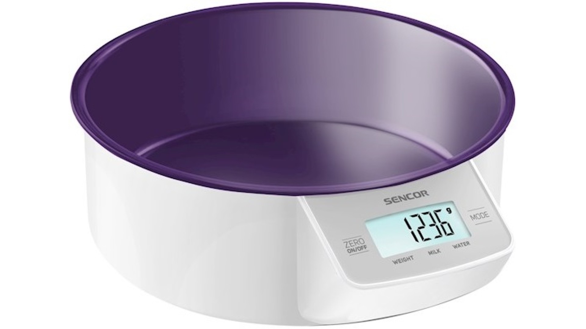 სასწორი / სამზარეულო Sencor  SKS 4004VT Kitchen Scale, Touch control sensors, Practical removable bowl (volume 1000 ml), Weight up to 5 kg (sensitivity 1 g), 2x 1.5 V AAA